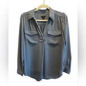 Ann Taylor Slate Blue Blouse